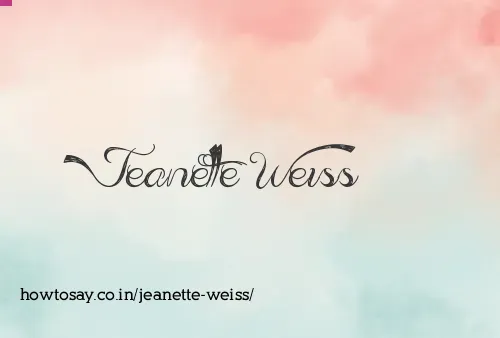 Jeanette Weiss