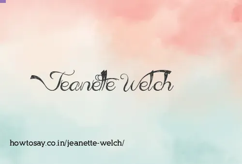 Jeanette Welch