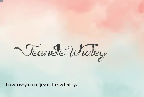 Jeanette Whaley