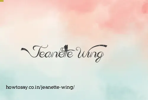 Jeanette Wing