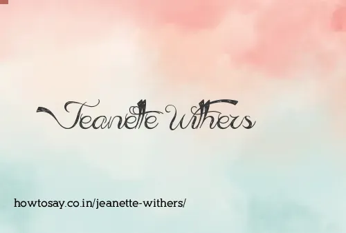 Jeanette Withers