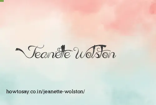 Jeanette Wolston