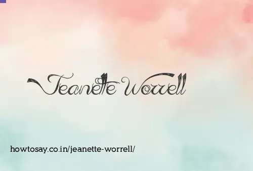 Jeanette Worrell