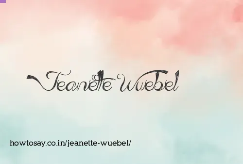 Jeanette Wuebel