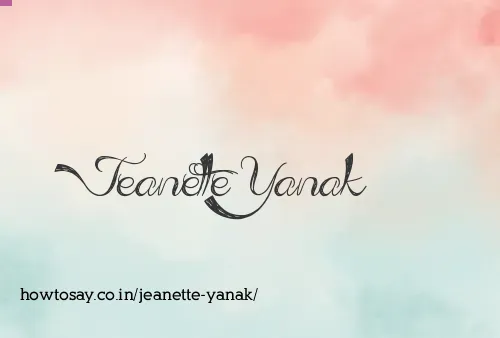 Jeanette Yanak
