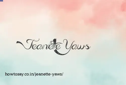 Jeanette Yaws