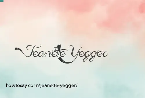 Jeanette Yegger