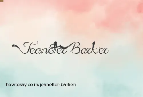 Jeanetter Barker