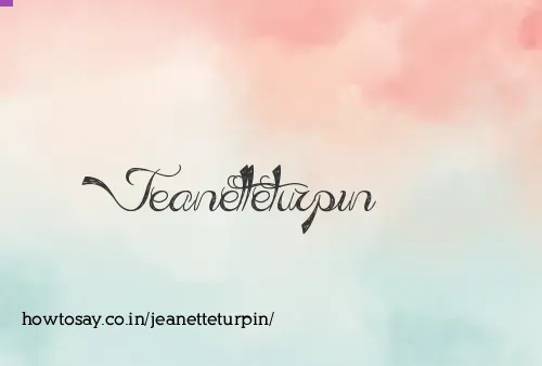 Jeanetteturpin