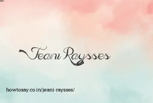 Jeani Raysses