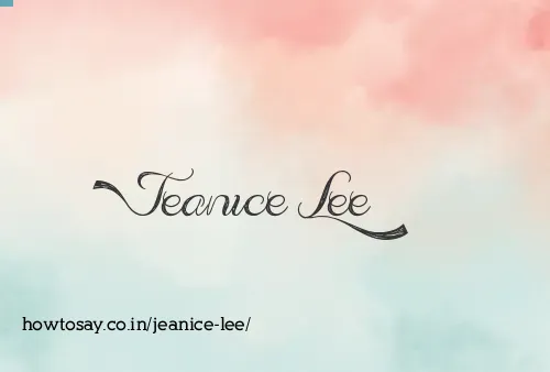 Jeanice Lee