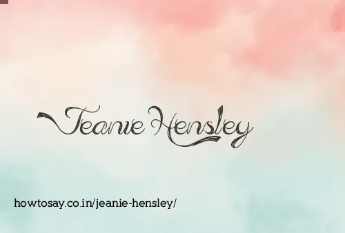 Jeanie Hensley
