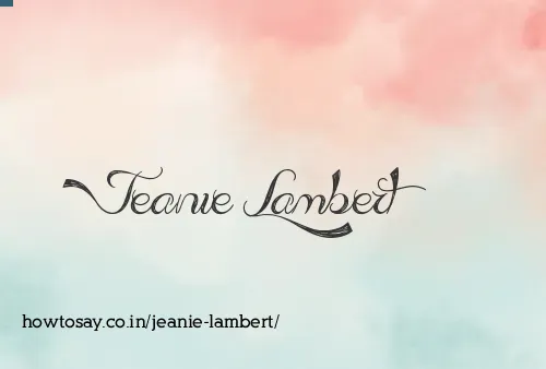 Jeanie Lambert