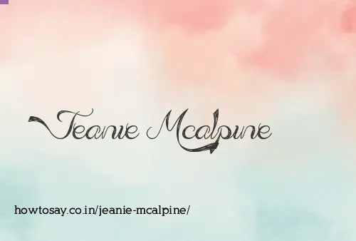 Jeanie Mcalpine