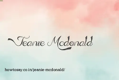 Jeanie Mcdonald