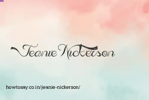 Jeanie Nickerson