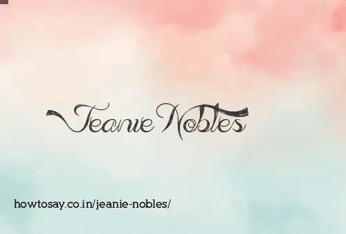 Jeanie Nobles
