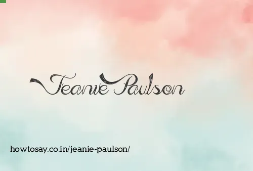 Jeanie Paulson