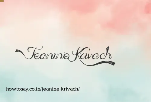 Jeanine Krivach