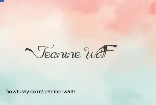 Jeanine Watt