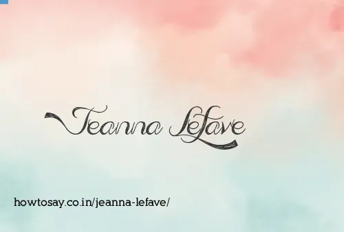 Jeanna Lefave