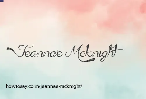 Jeannae Mcknight