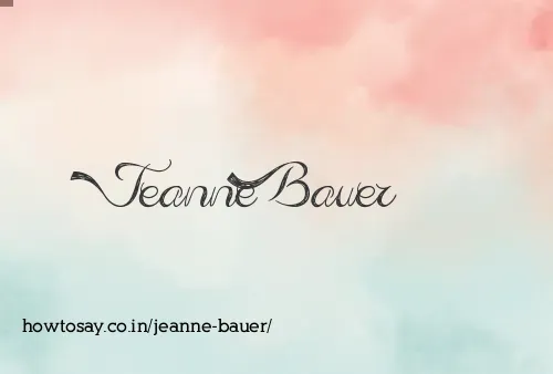 Jeanne Bauer