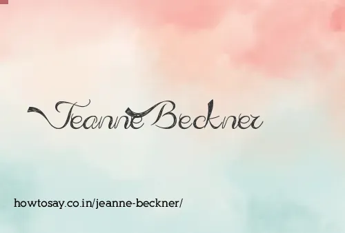 Jeanne Beckner