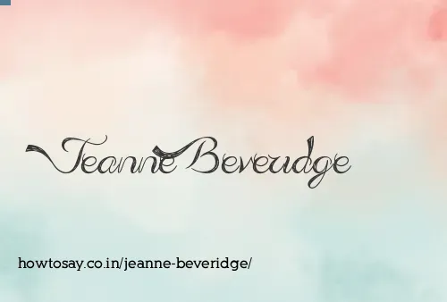 Jeanne Beveridge