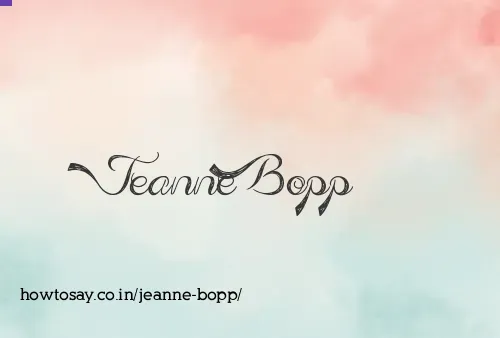 Jeanne Bopp