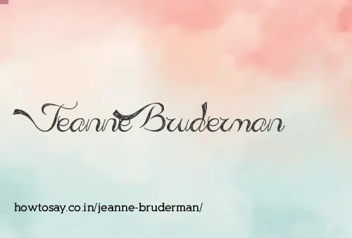 Jeanne Bruderman