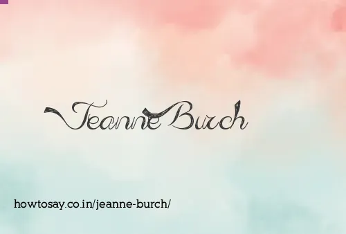 Jeanne Burch
