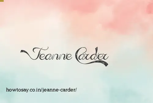 Jeanne Carder