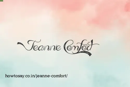 Jeanne Comfort