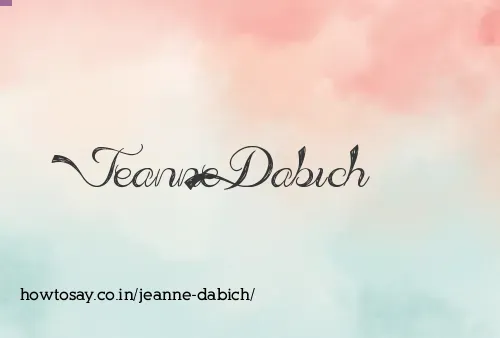 Jeanne Dabich