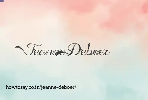 Jeanne Deboer