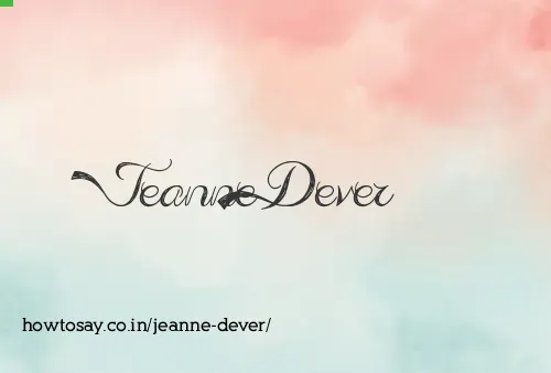 Jeanne Dever