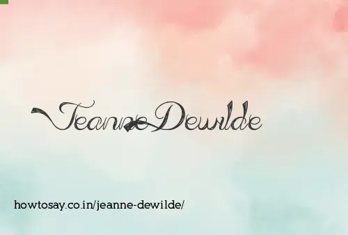Jeanne Dewilde