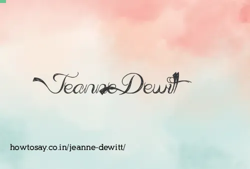 Jeanne Dewitt
