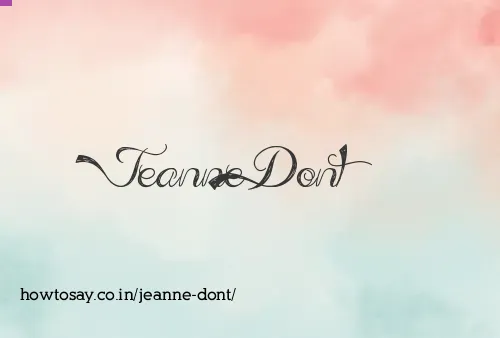 Jeanne Dont
