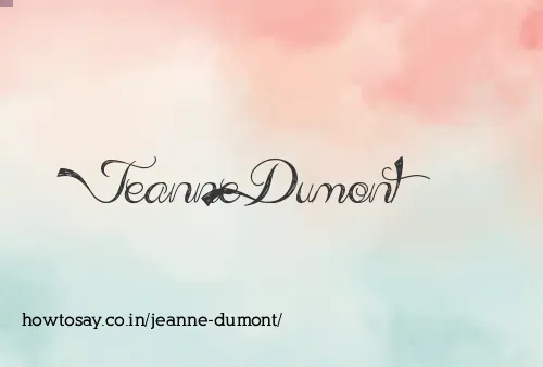 Jeanne Dumont