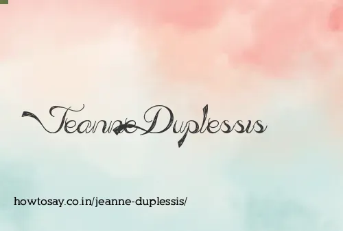 Jeanne Duplessis