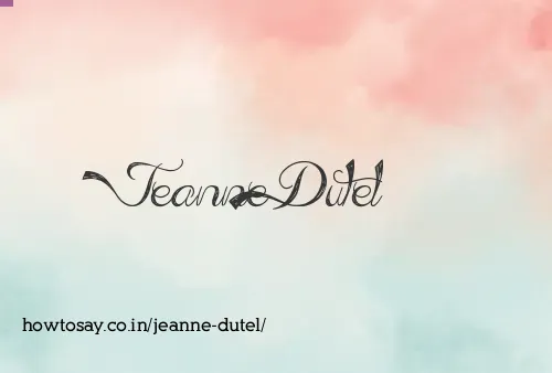 Jeanne Dutel