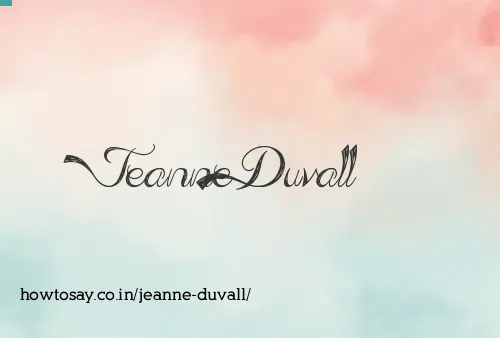 Jeanne Duvall