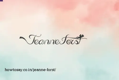 Jeanne Forst