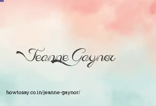 Jeanne Gaynor