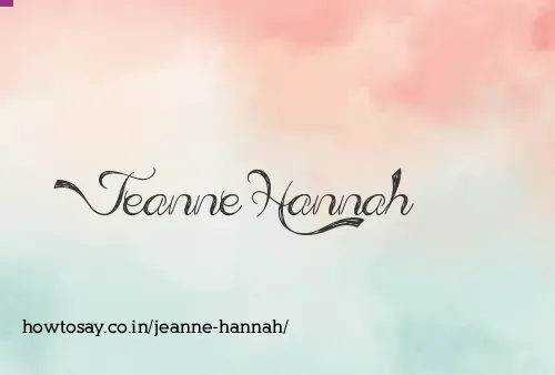 Jeanne Hannah