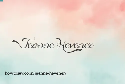 Jeanne Hevener
