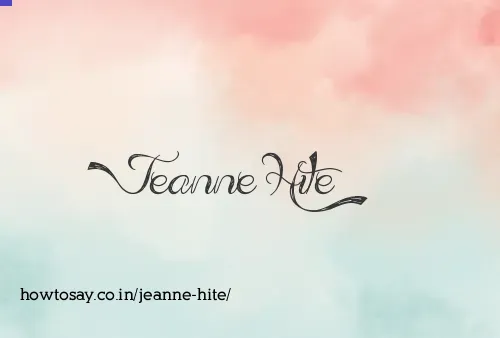 Jeanne Hite