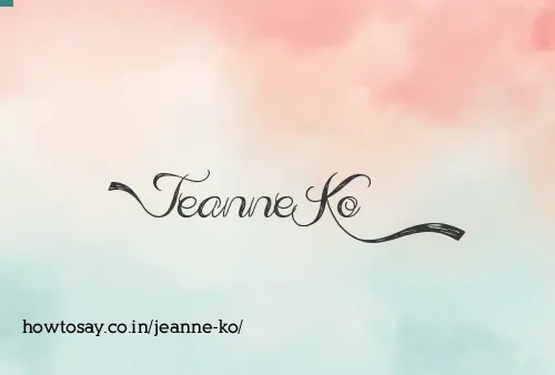 Jeanne Ko